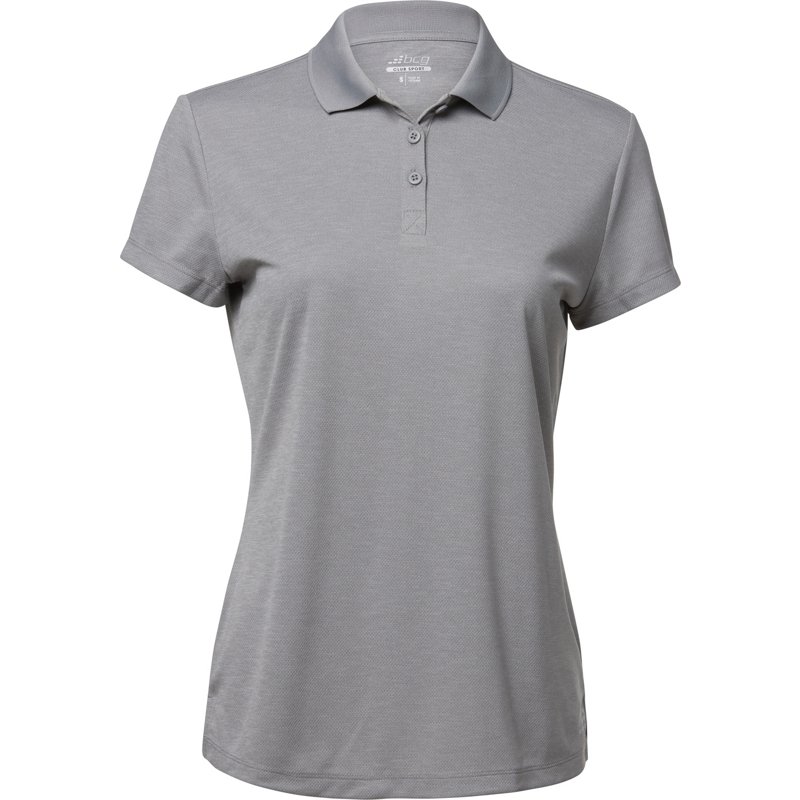 BCG Women's Tennis Solid Short Sleeve Polo Shirt Ltgrey, Small - Women's Athletic Performance Tops at Academy Sports