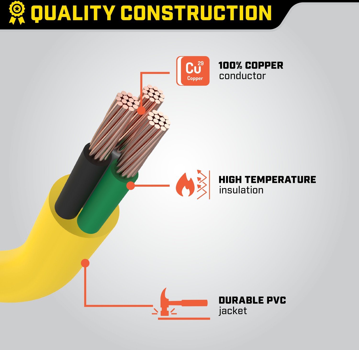 Champion 25ft 30-Amp 125V Fan-Style Generator Extension Cord                                                                     - view number 5