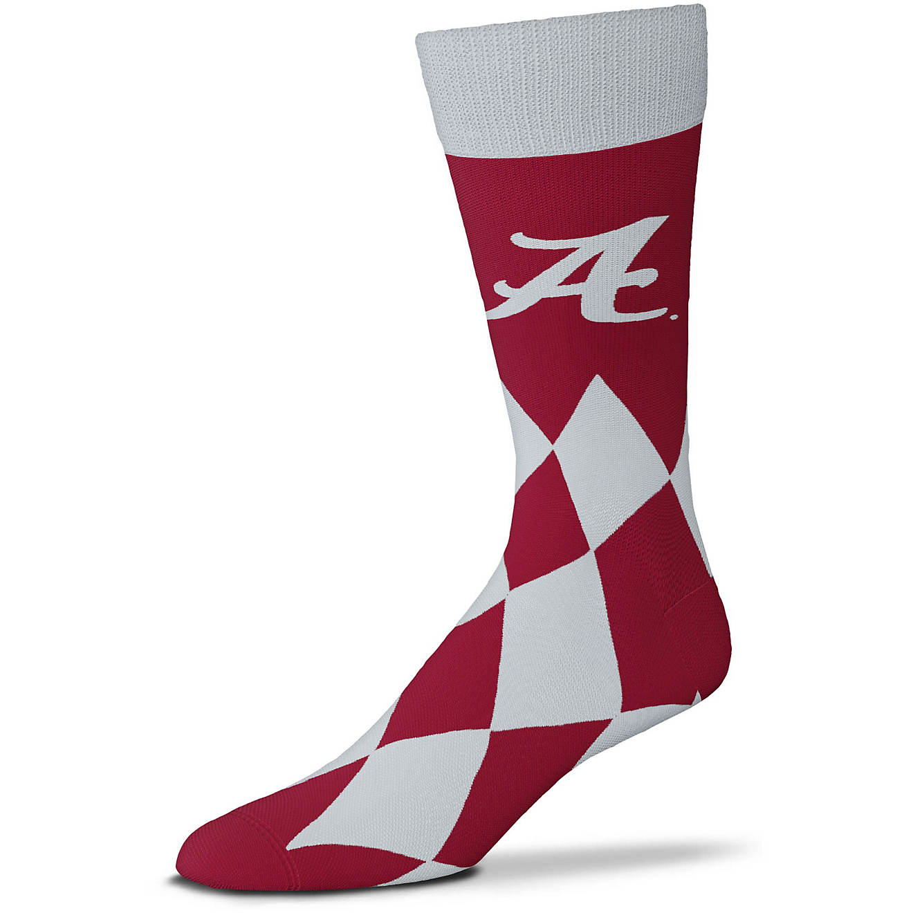 For Bare Feet University of Alabama Dashed Diamond Thin Knee High Socks                                                          - view number 1