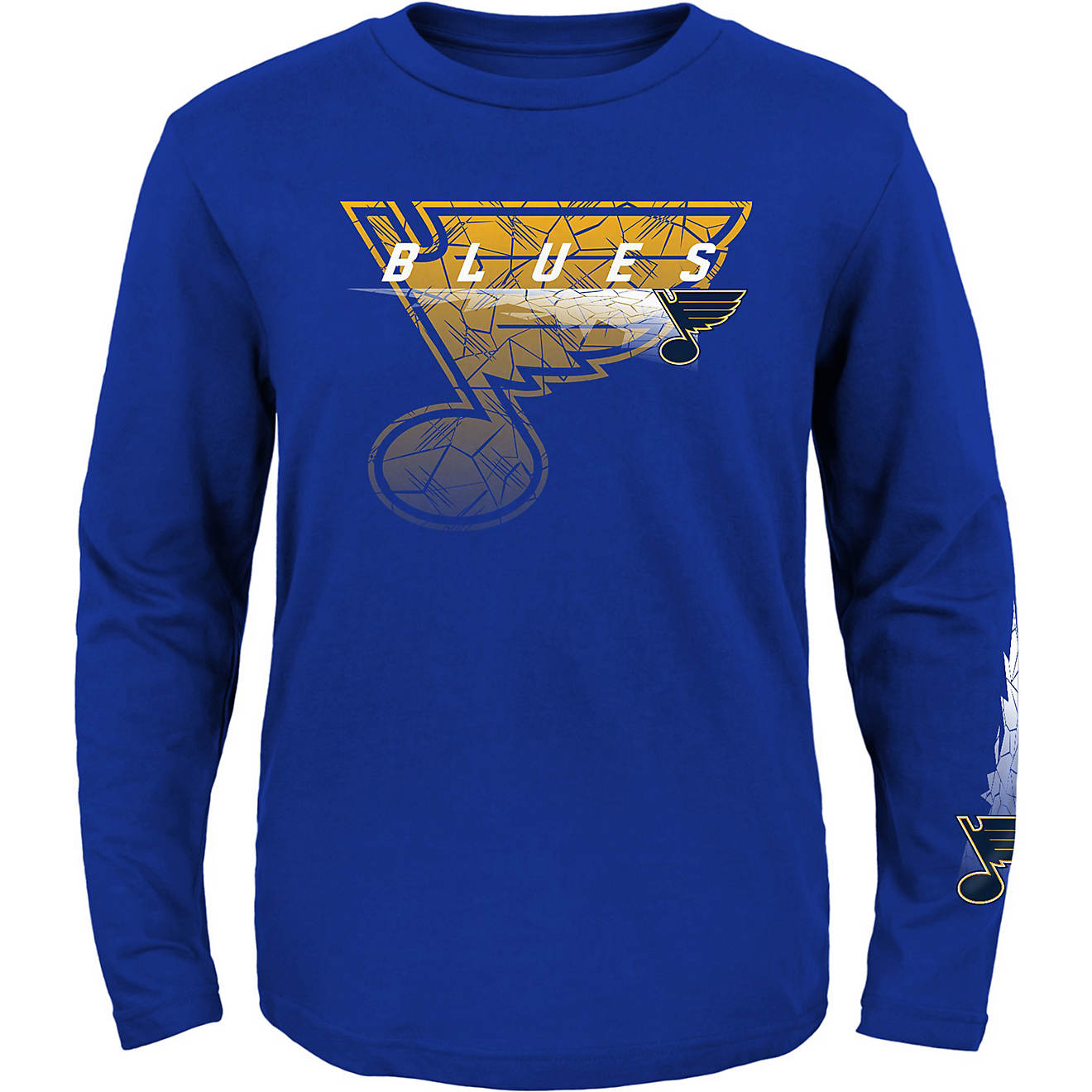 Outerstuff Boys’ St. Louis Blues Cracked Ice Long Sleeve T-shirt                                                               - view number 1