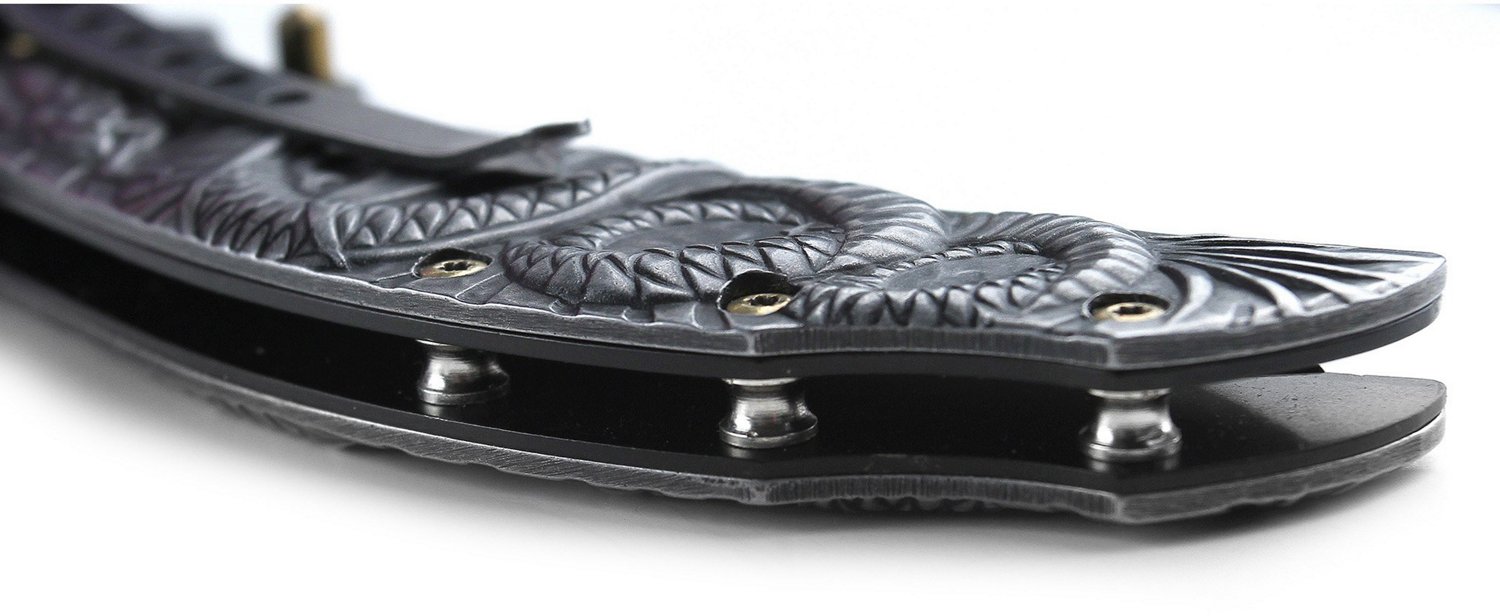 Master Cutlery Masters Collection Dragon Spring-Assisted Folding Pocket Knife                                                    - view number 5