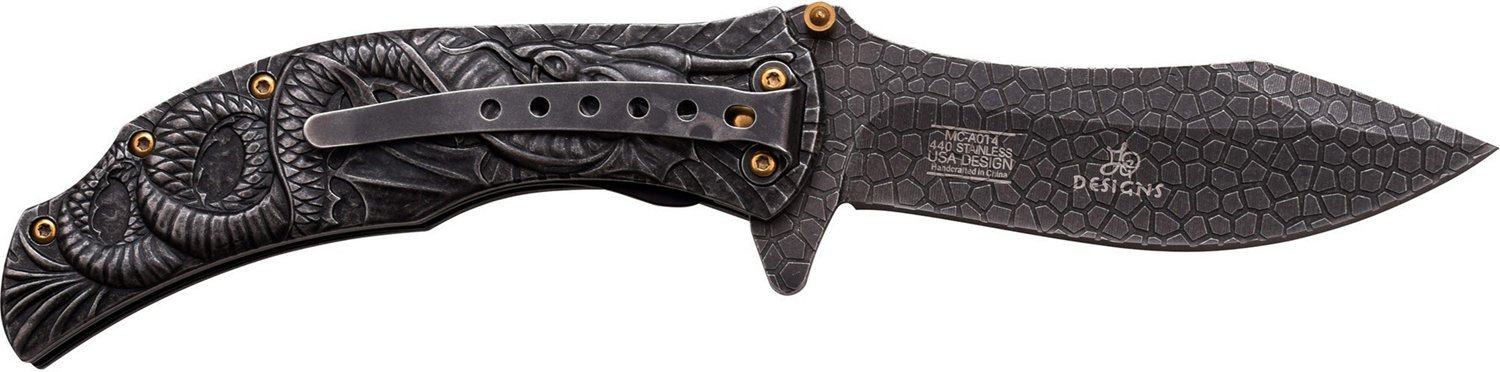 Master Cutlery Masters Collection Dragon Spring-Assisted Folding Pocket Knife                                                    - view number 2