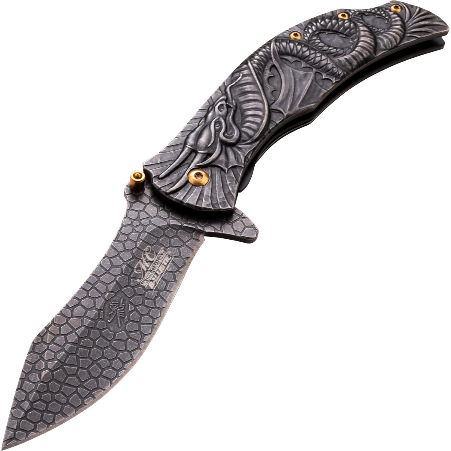Master Cutlery Masters Collection Dragon Spring-Assisted Folding Pocket Knife                                                    - view number 3