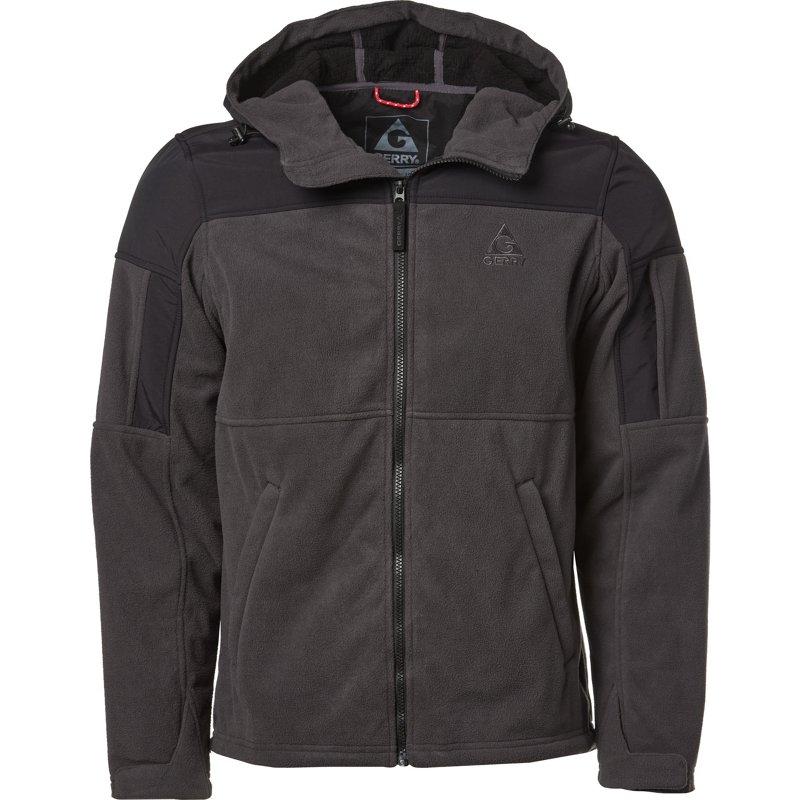 Gerry Men's Wilder Mixed Media Fleece Jacket Gray/Black, Large - Men's Fleece at Academy Sports product image