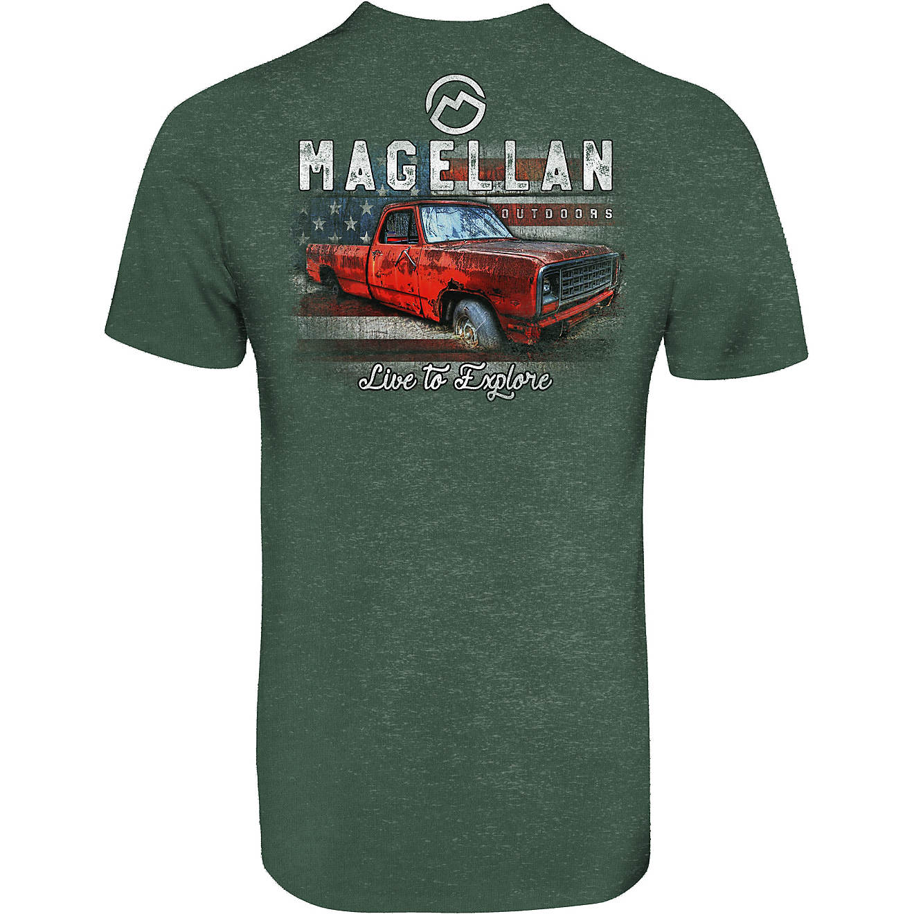 Magellan Outdoors Men’s Tattered Truck T-shirt                                                                                 - view number 1