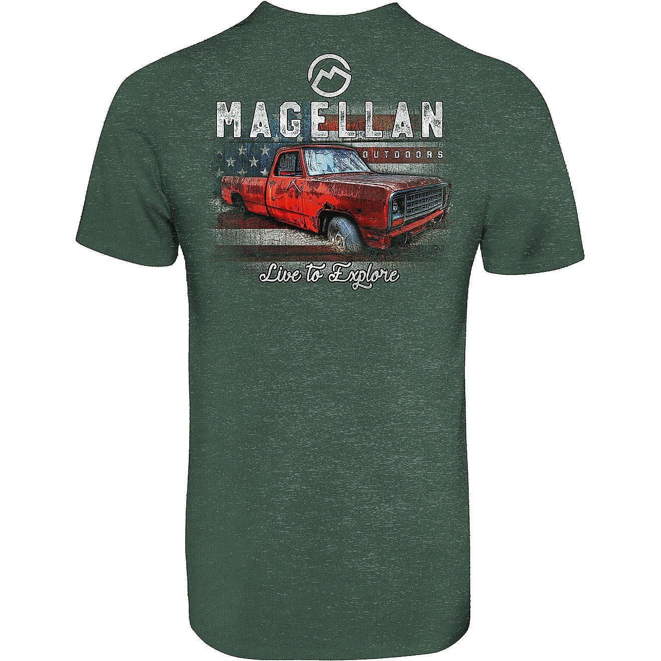 Magellan Outdoors Men’s Tattered Truck T-shirt                                                                                 - view number 1