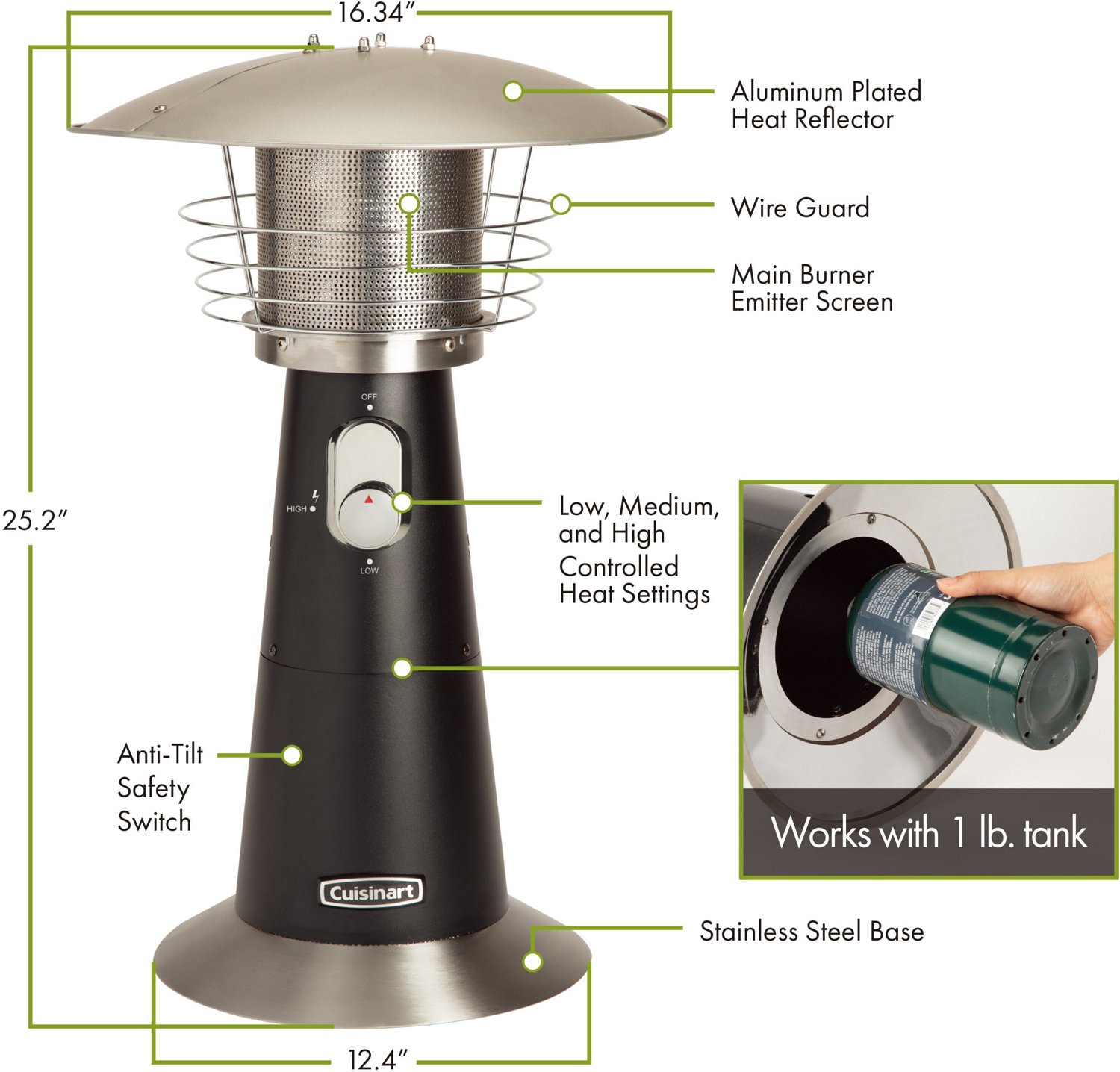 Cuisinart Tabletop Patio Heater Academy
