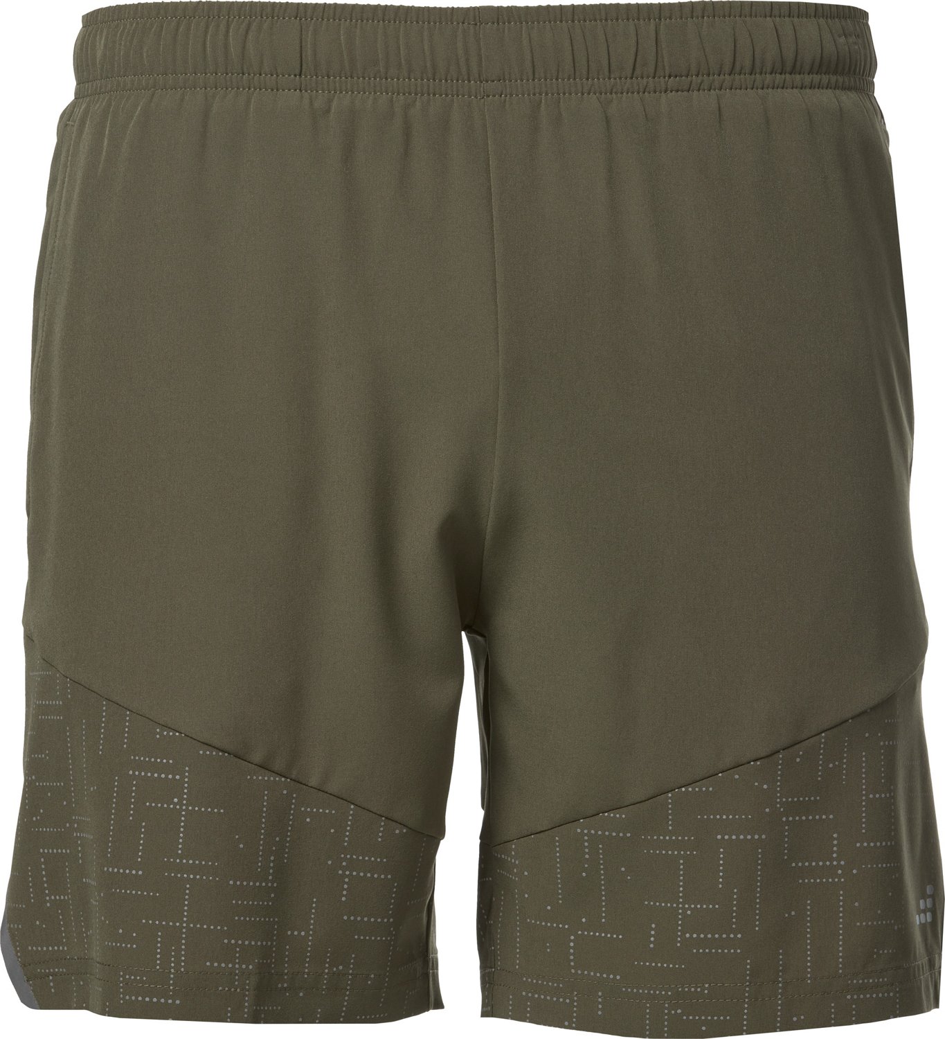 BCG Men's Running Race Reflective Print Shorts 7 in