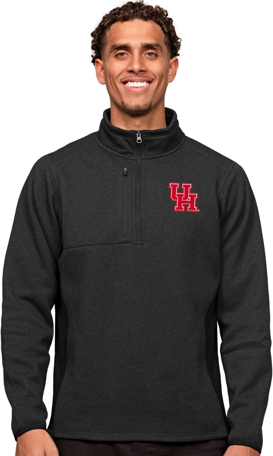 Antigua Men's University of Houston Course 1/4 Zip Pullover