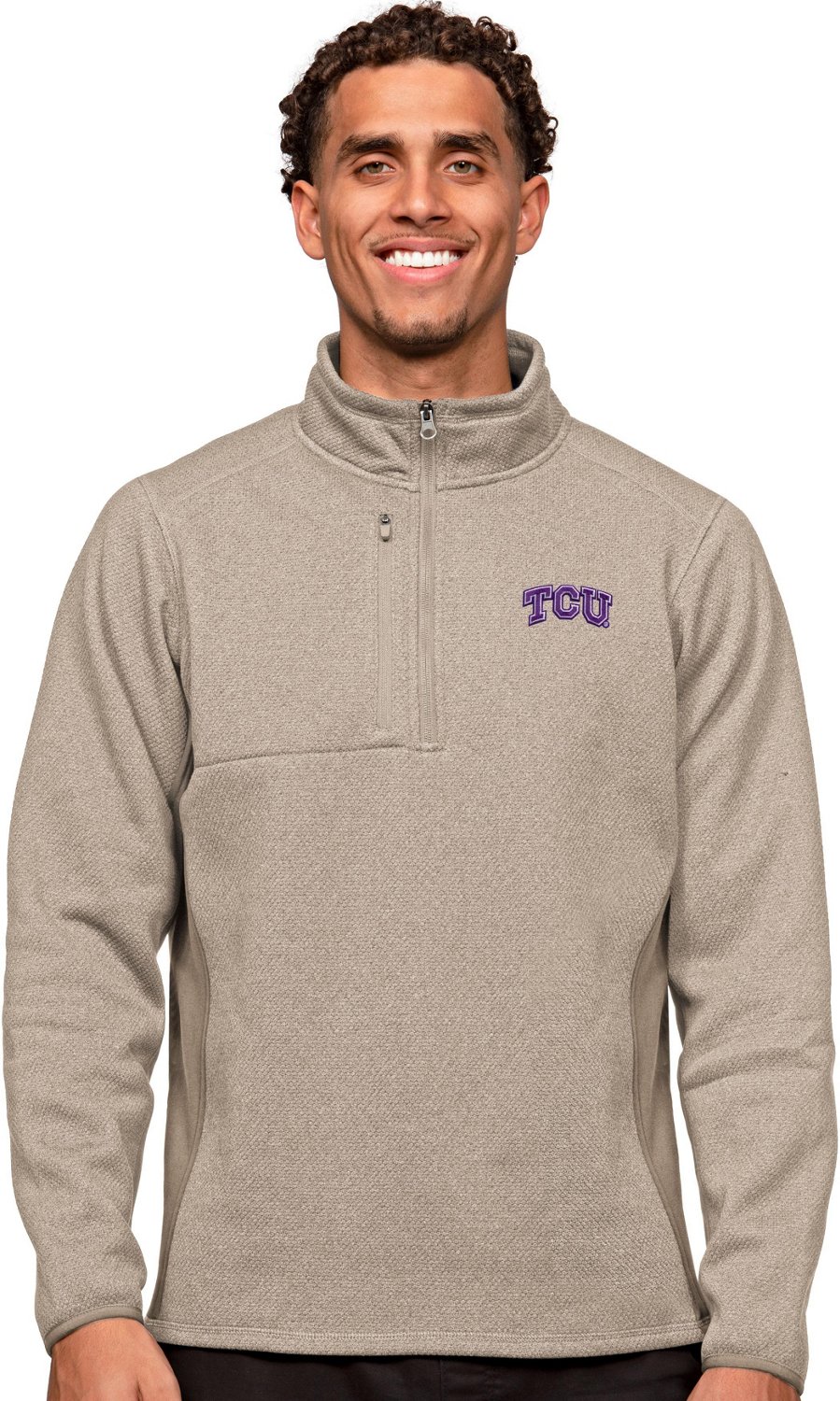 Antigua Men's Texas Christian University Course 1/4 Zip Pullover