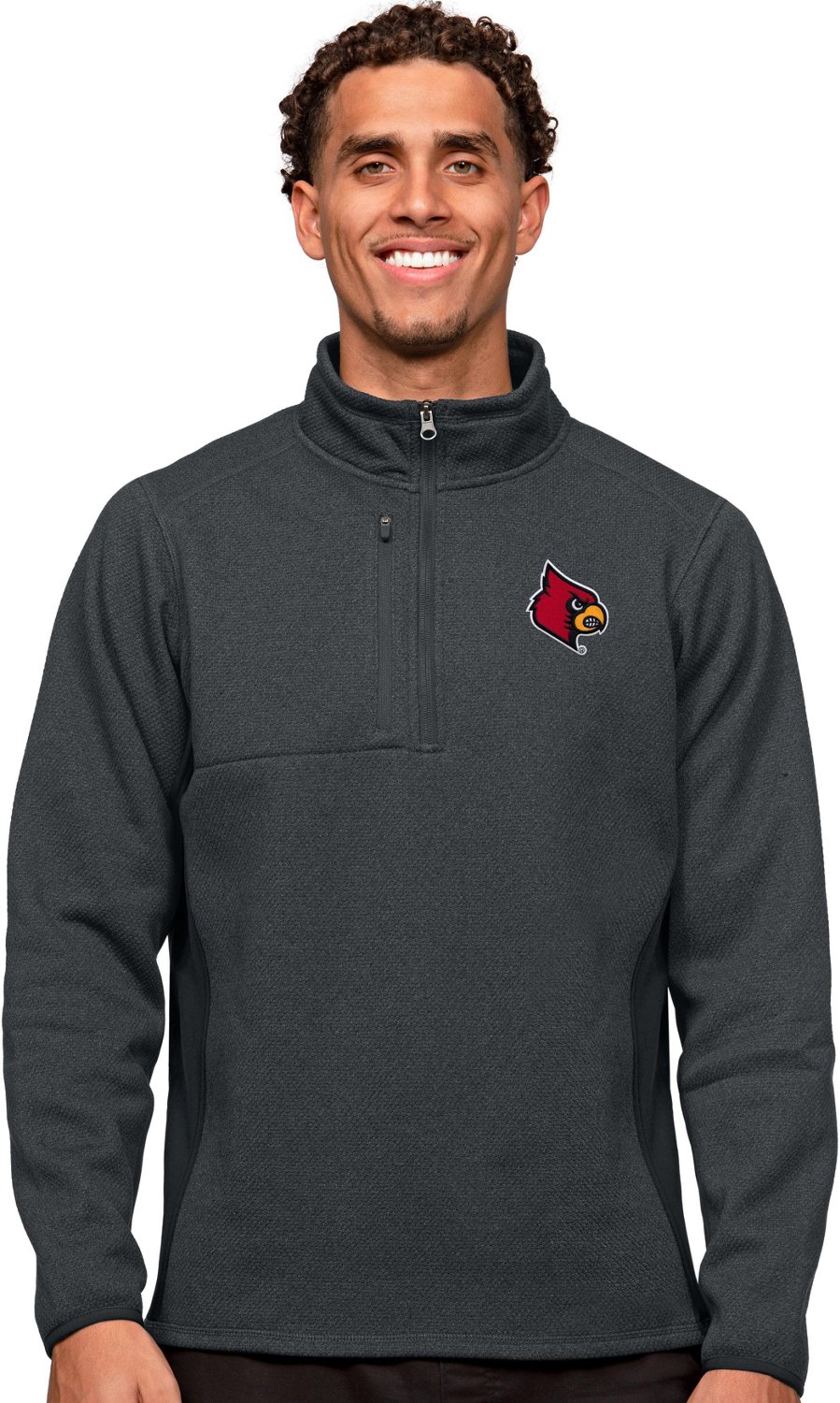 Antigua Men's University of Louisville Course 1/4 Zip Pullover