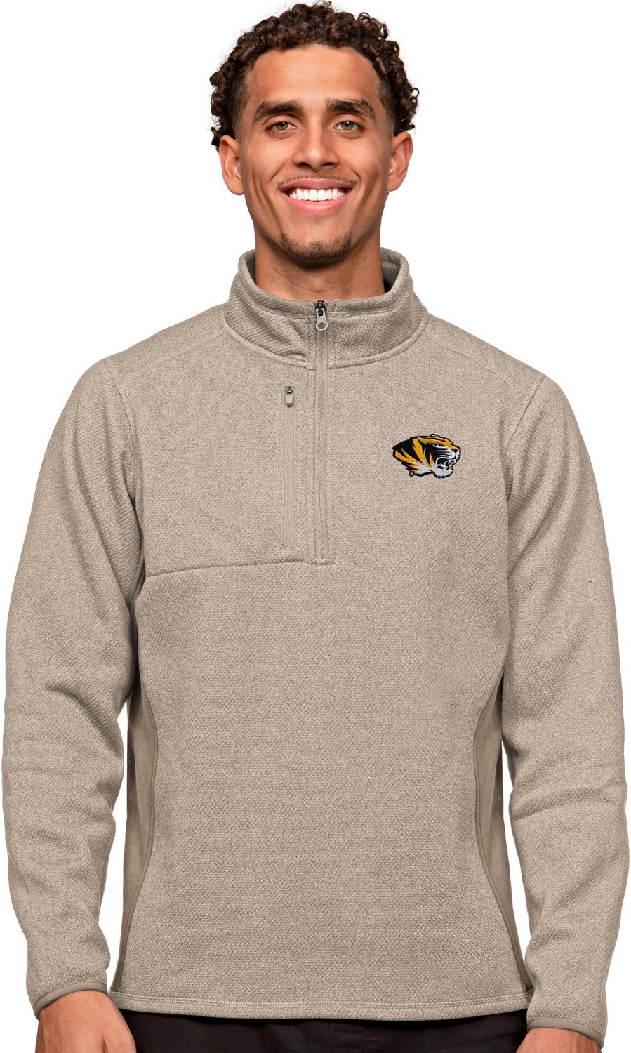 Antigua Men's University of Missouri Course 1/4 Zip Pullover