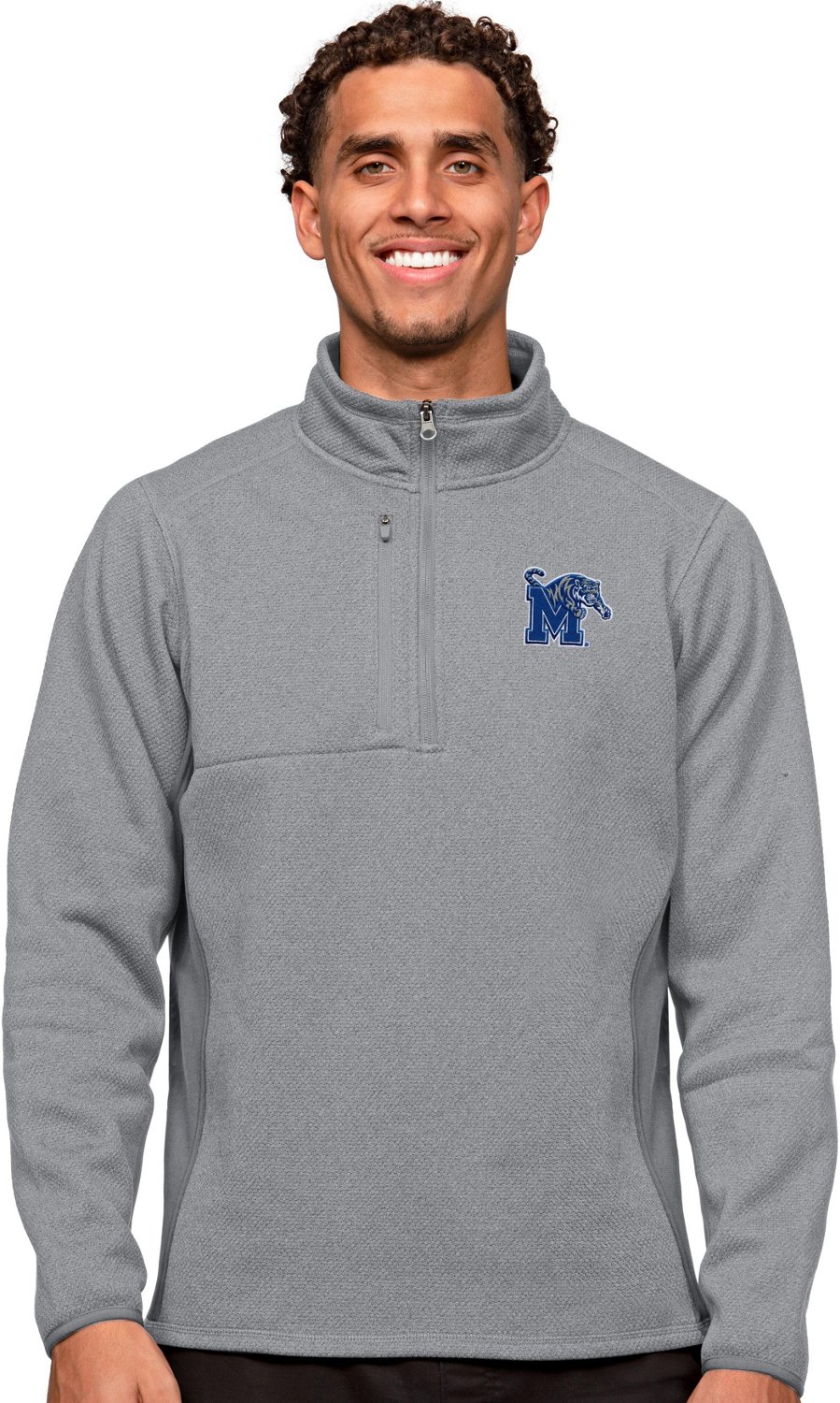 Antigua Men's University of Memphis Course 1/4 Zip Pullover
