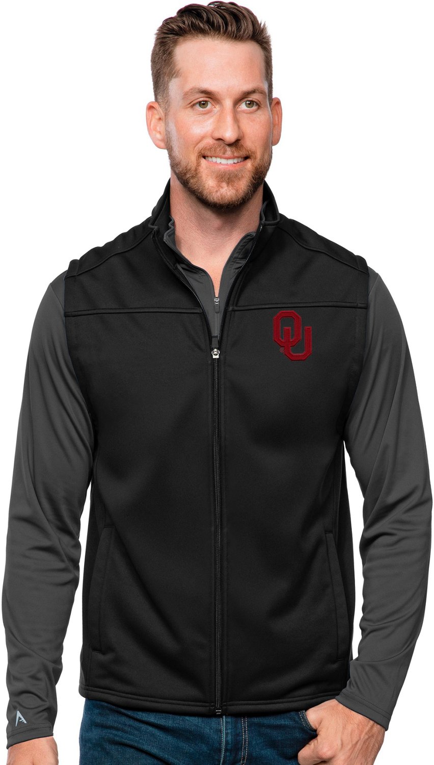 Antigua Men's University of Oklahoma Links Golf Vest