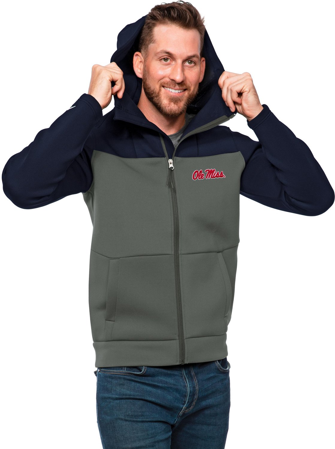 Antigua Men's University of Mississippi Protect Pullover