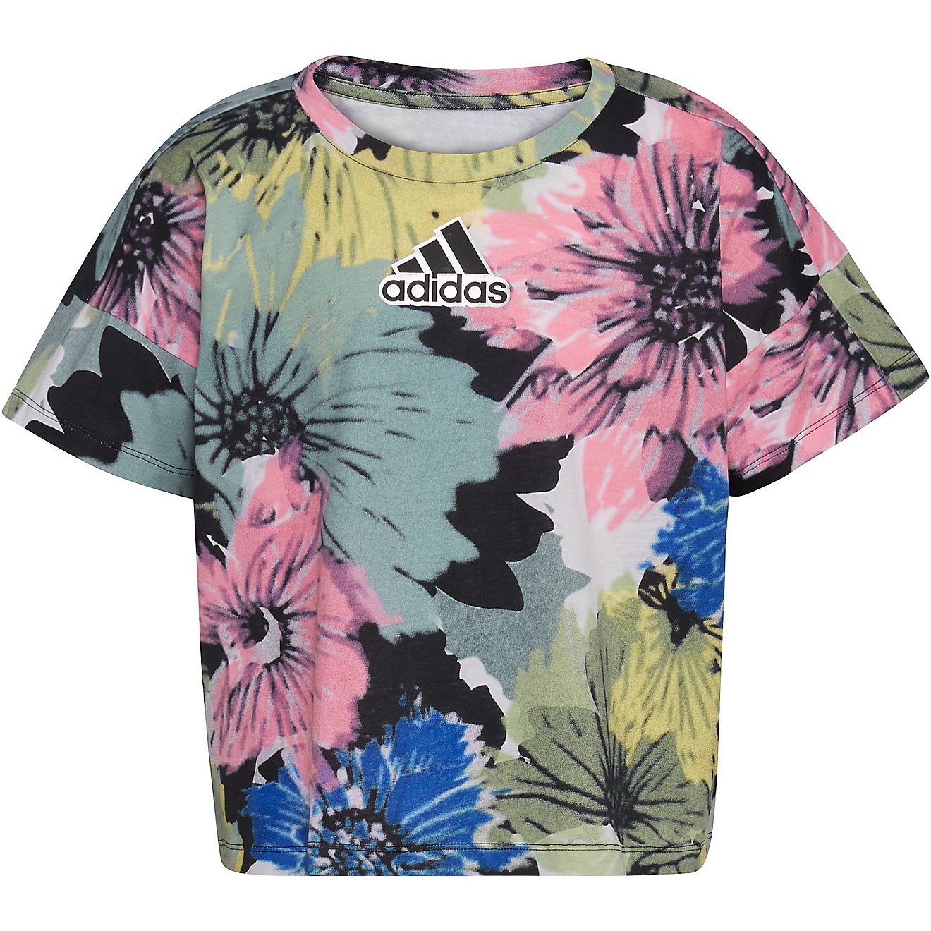 Geven Bestaan vacht adidas Girls' All Over Print Short Sleeve T-shirt | Academy