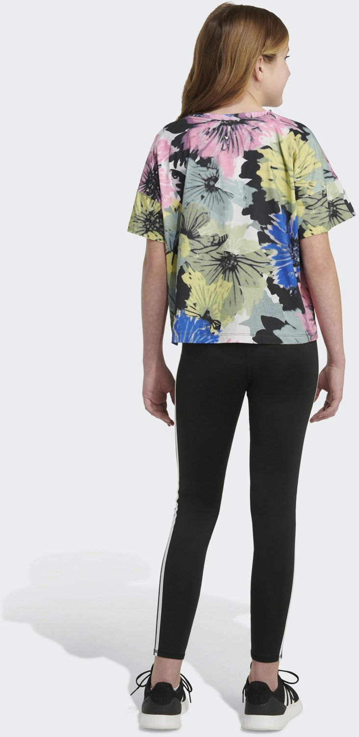 adidas Girls' All Over Print Short Sleeve T-shirt - view number 2