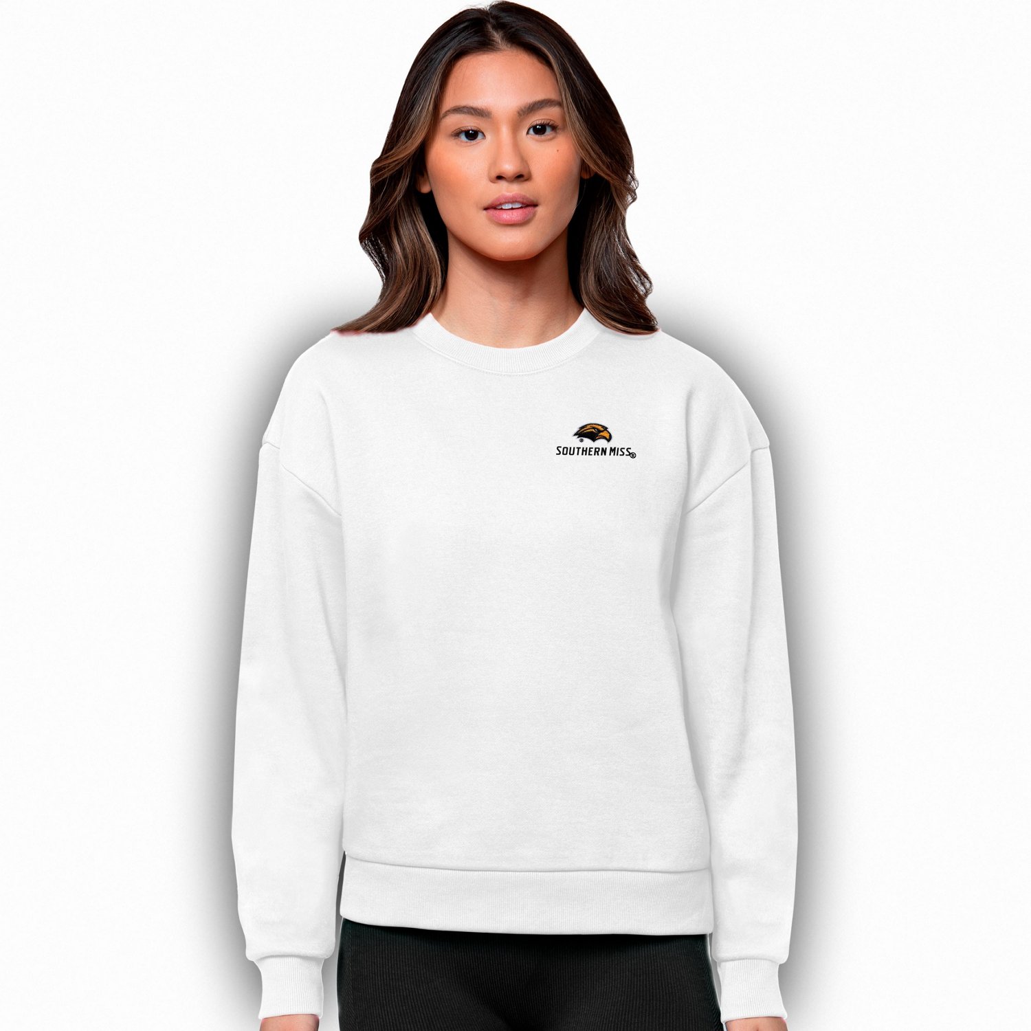 Antigua Women's University of Southern Mississippi Victory Crew Sweatshirt                                                       - view number 1