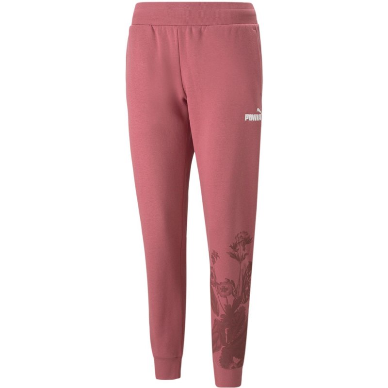 PUMA Women's Essentials+ Frozen Flower Graphic Sweatpants Pink, X-Small - Women's Athletic Performance Tops at Academy Sports product image