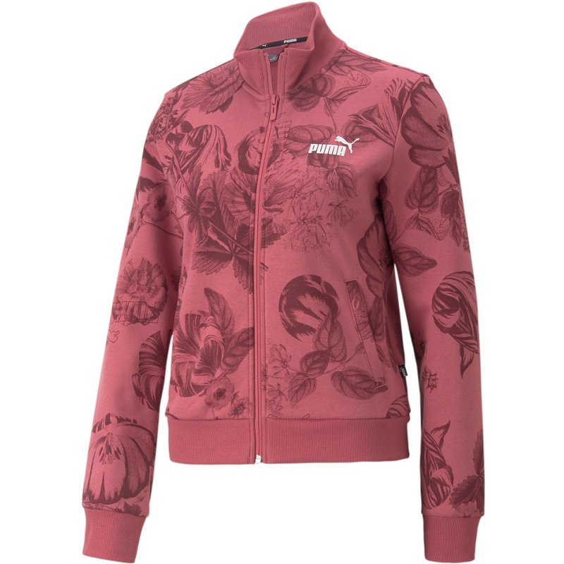 PUMA Women's Essentials+ Frozen Flower AOP Track Jacket Pink, Small - Women's Athletic Performance Tops at Academy Sports product image