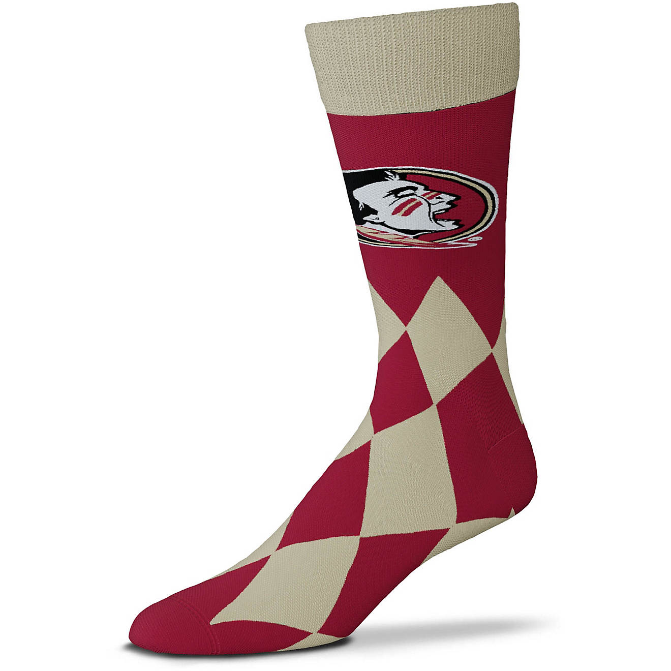 For Bare Feet Florida State University Dashed Diamond Thin Knee High Socks                                                       - view number 1