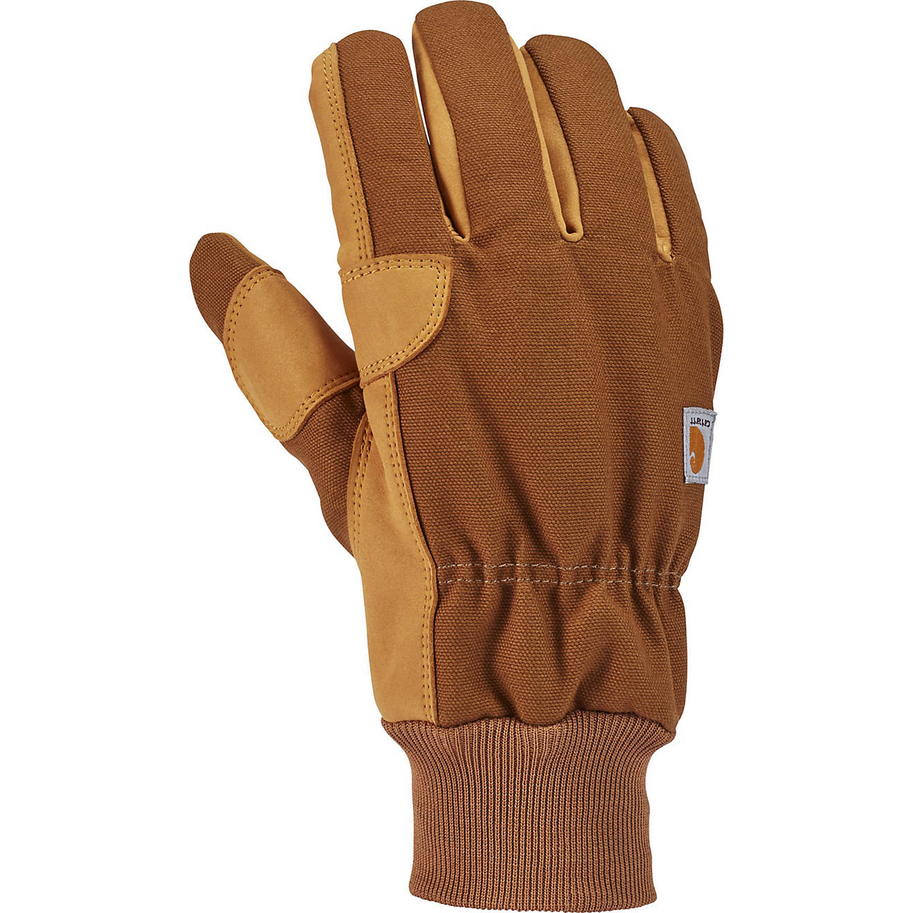 Carhartt Men's Insulated Duck Synthetic Leather Knit Cuff Gloves                                                                 - view number 1