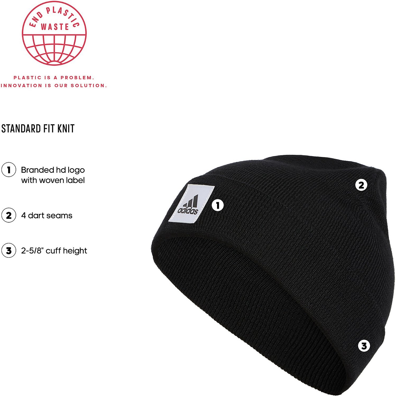 adidas Women's 1x1 Fold Beanie - view number 5