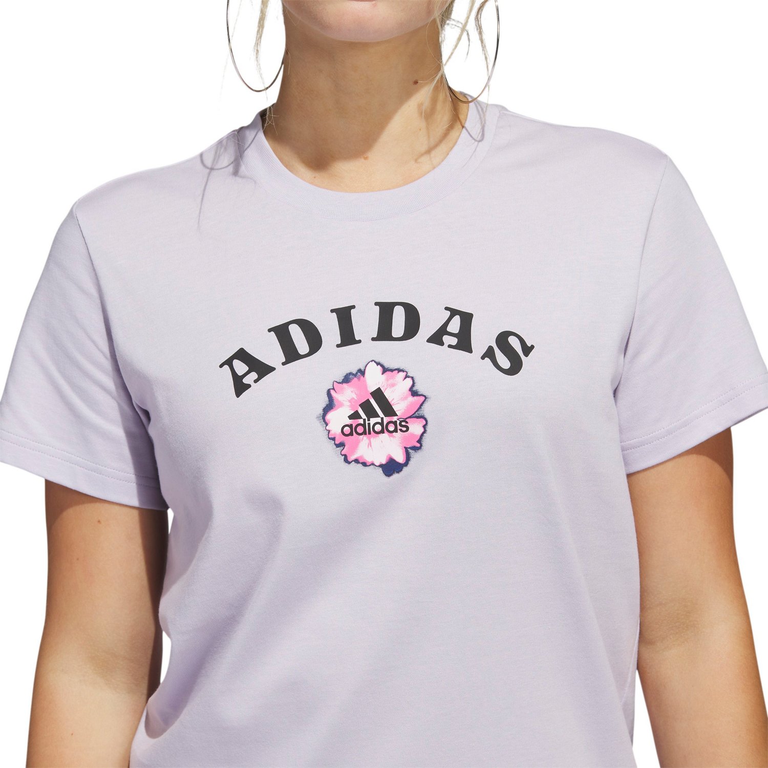 adidas Women's Bloom Linear Graphic Short Sleeve T-shirt - view number 4