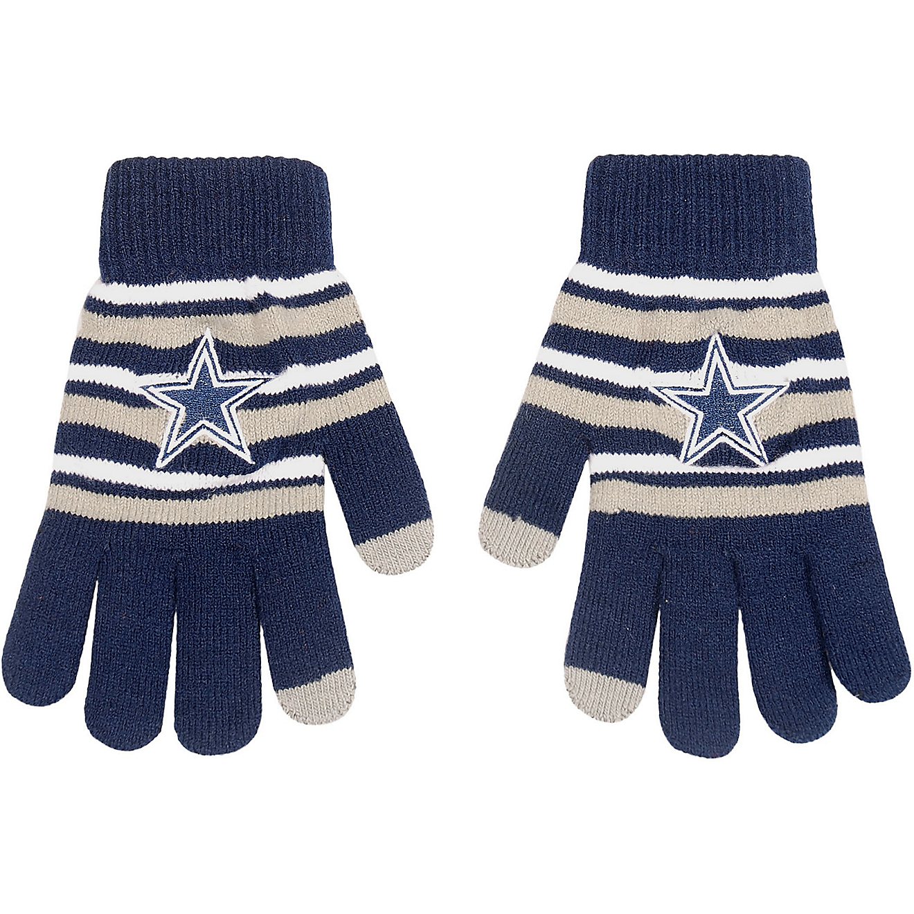 Forever Collectibles Dallas Cowboys Stripe Knit Gloves                                                                           - view number 2