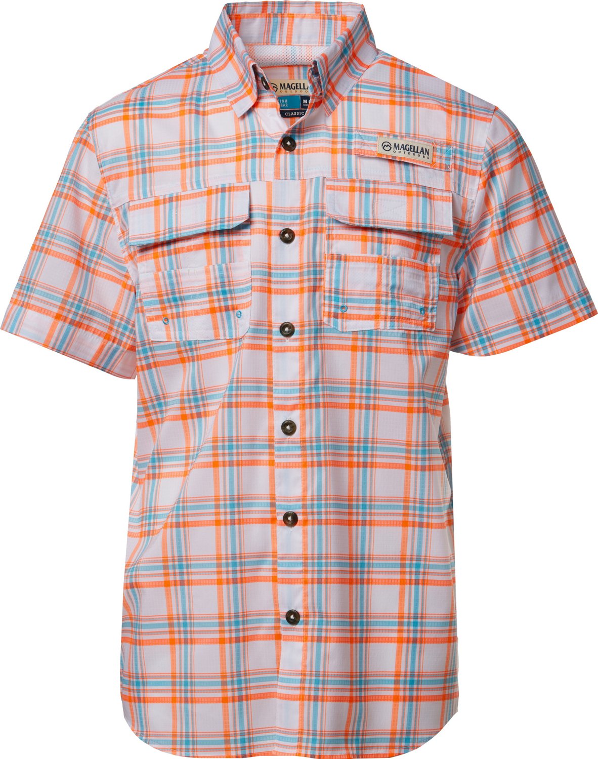 Chemise De Pêche Magellan Fish Gear Homme Taille L Bleue Manches Courtes