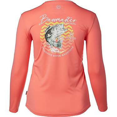Magellan Outdoors Women's Fishing Bassmaster Classic Chevron Fish Crew T-shirt                                                  