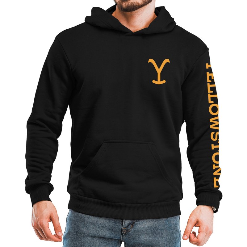Yellowstone Men's Dutton Ranch Graphic Hoodie Black, X-Large - Men's Longsleeve Outdoor Tops at Academy Sports product image