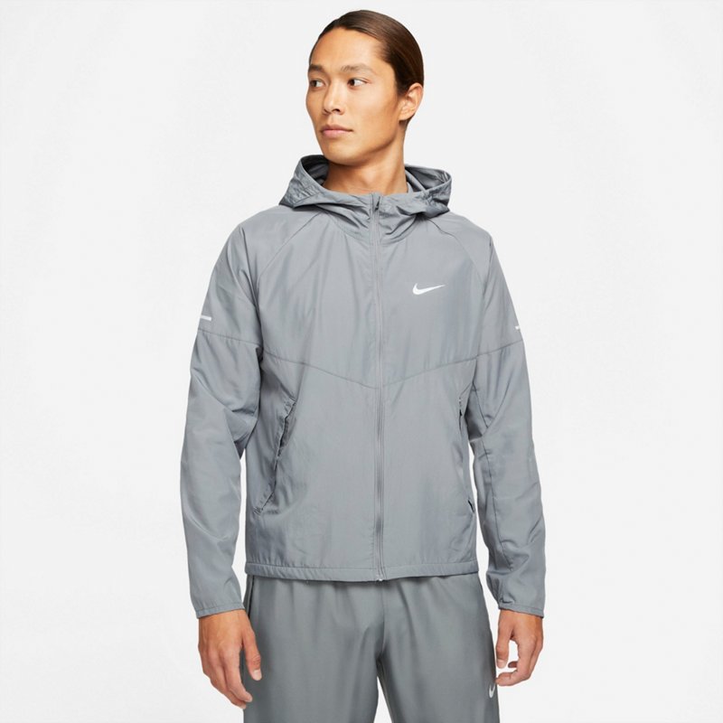 Nike Men's RPL Miler Jacket Gray Dark, Small - Men's Athletic Jackets at Academy Sports product image
