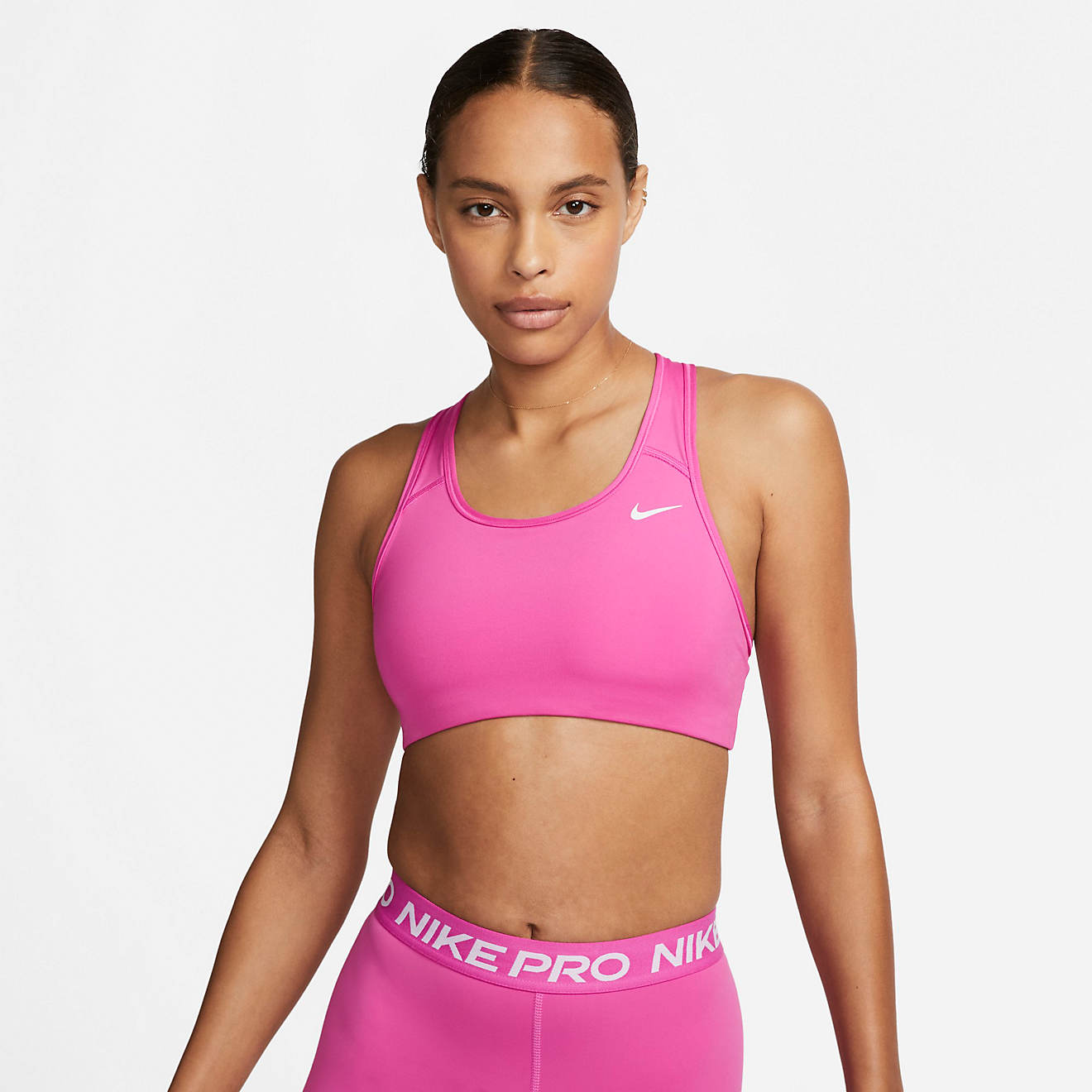 Nike Women's Swoosh Medium Impact Sports Bra                                                                                     - view number 1