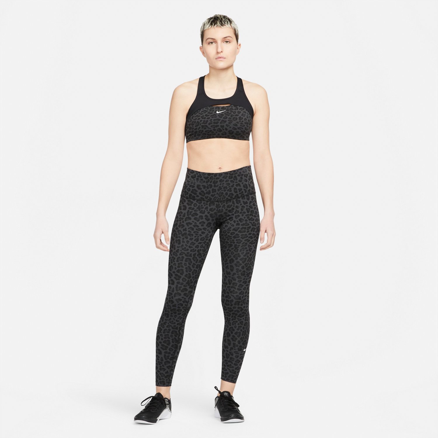 Nike® One Dri-Fit High Rise Leggings Womens Small S Black Leopard Print NEW  Tags