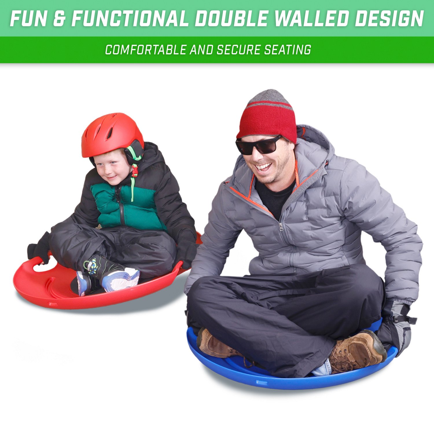 GoSports 29in Premium Snow Saucer 2-pack - view number 4