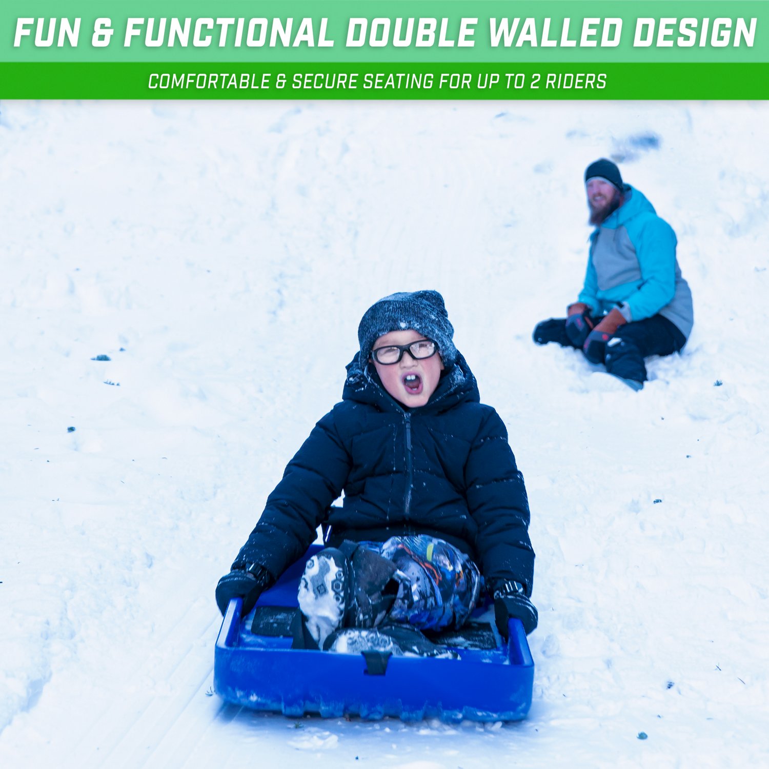 GoSports 48in Premium 2Person Snow Sled Academy