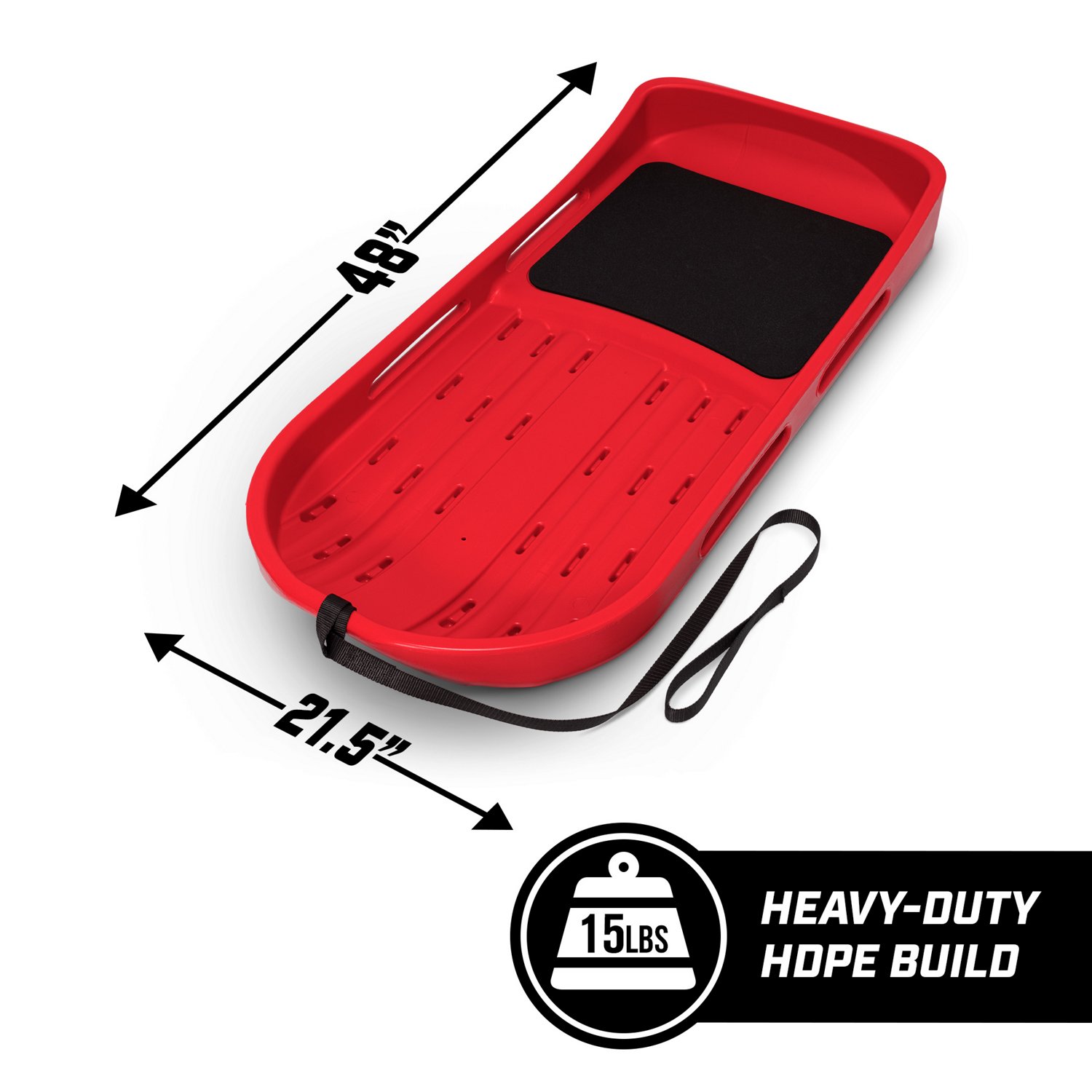 GoSports 48in Premium 2Person Snow Sled Academy