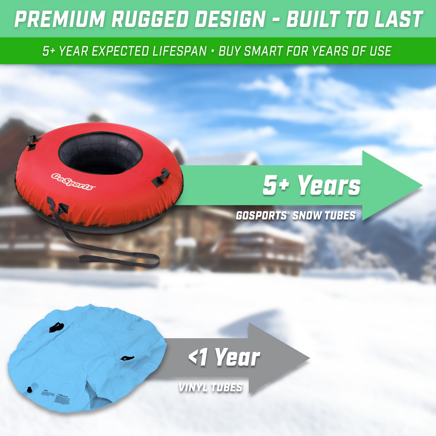 GoSports 40in Hard Bottom Commercial Grade Snow Tube - view number 2