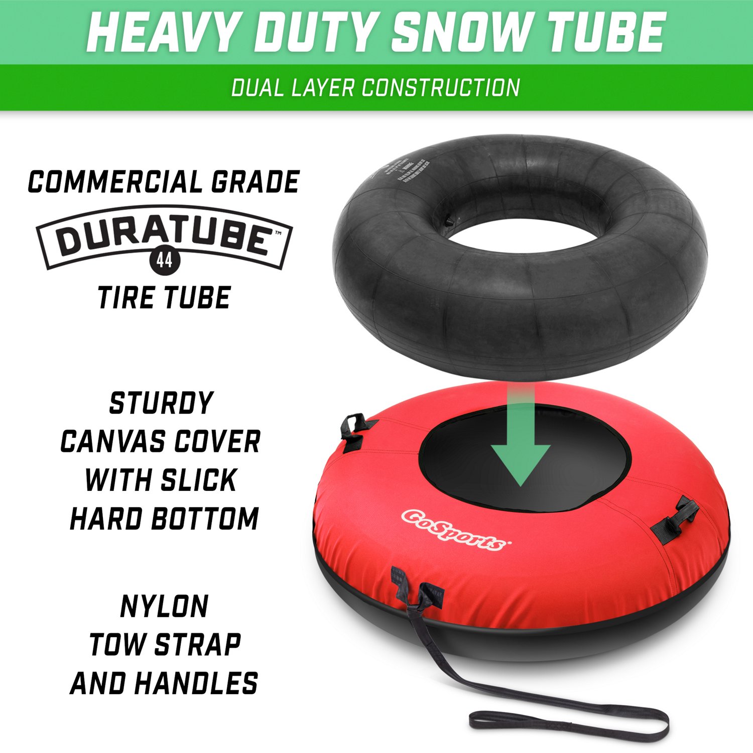 GoSports 40in Hard Bottom Commercial Grade Snow Tube - view number 6