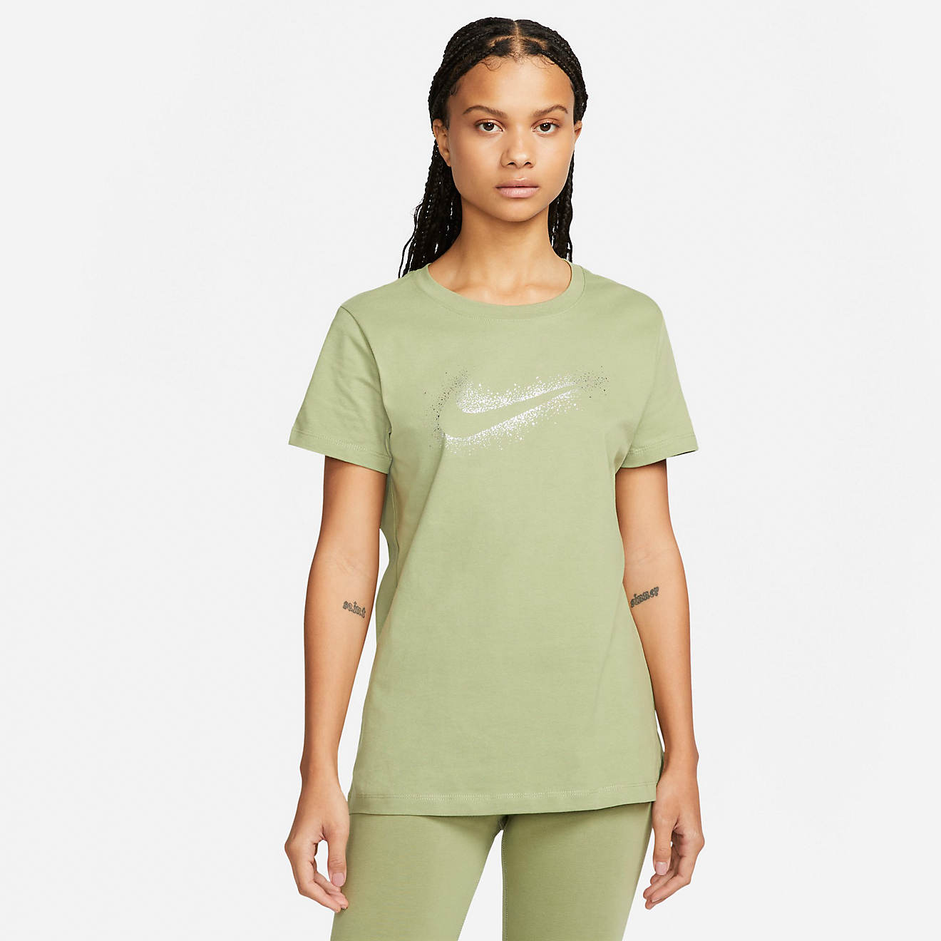 Nike Women's Sportswear Galaxy Swoosh Graphic Short Sleeve T-shirt ...