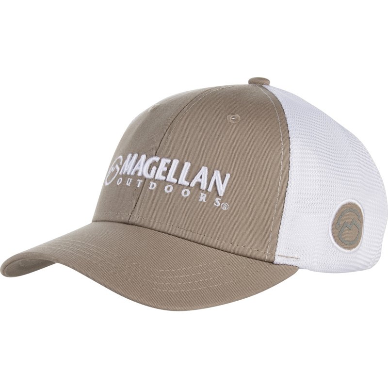 Magellan Outdoors Men's Logo Ball Cap Beige Dark, Small/Medium - Men's Hunting/Fishing Headwear at Academy Sports