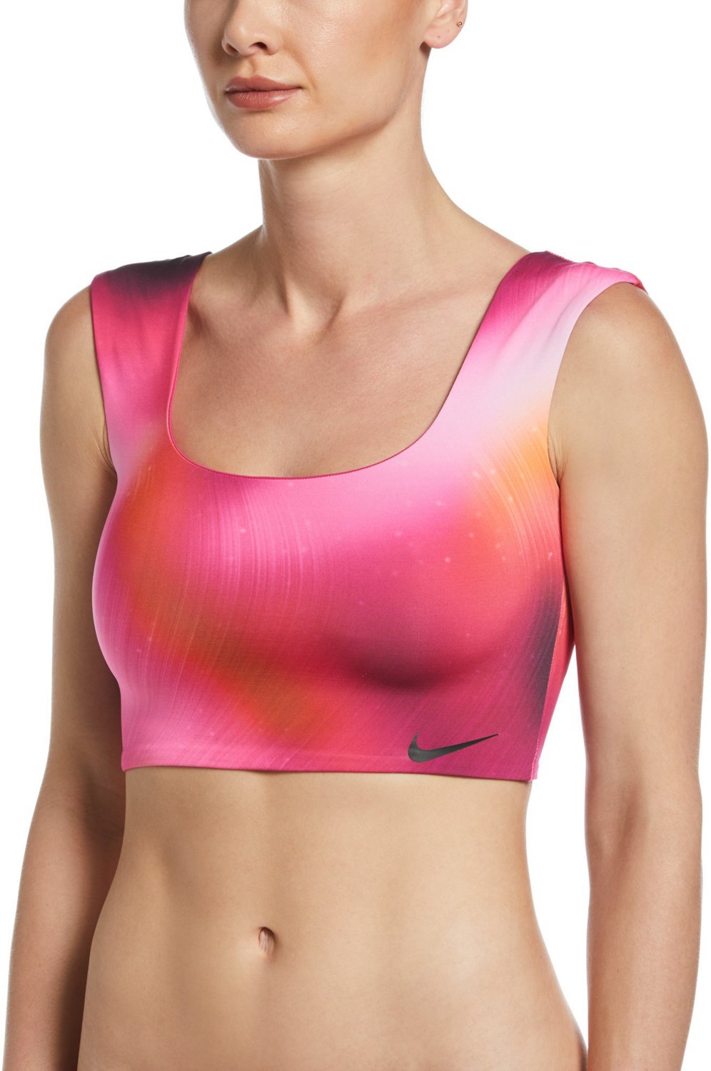 Nike Women's Aurora Borealis Reversible Crop Top Swim Top