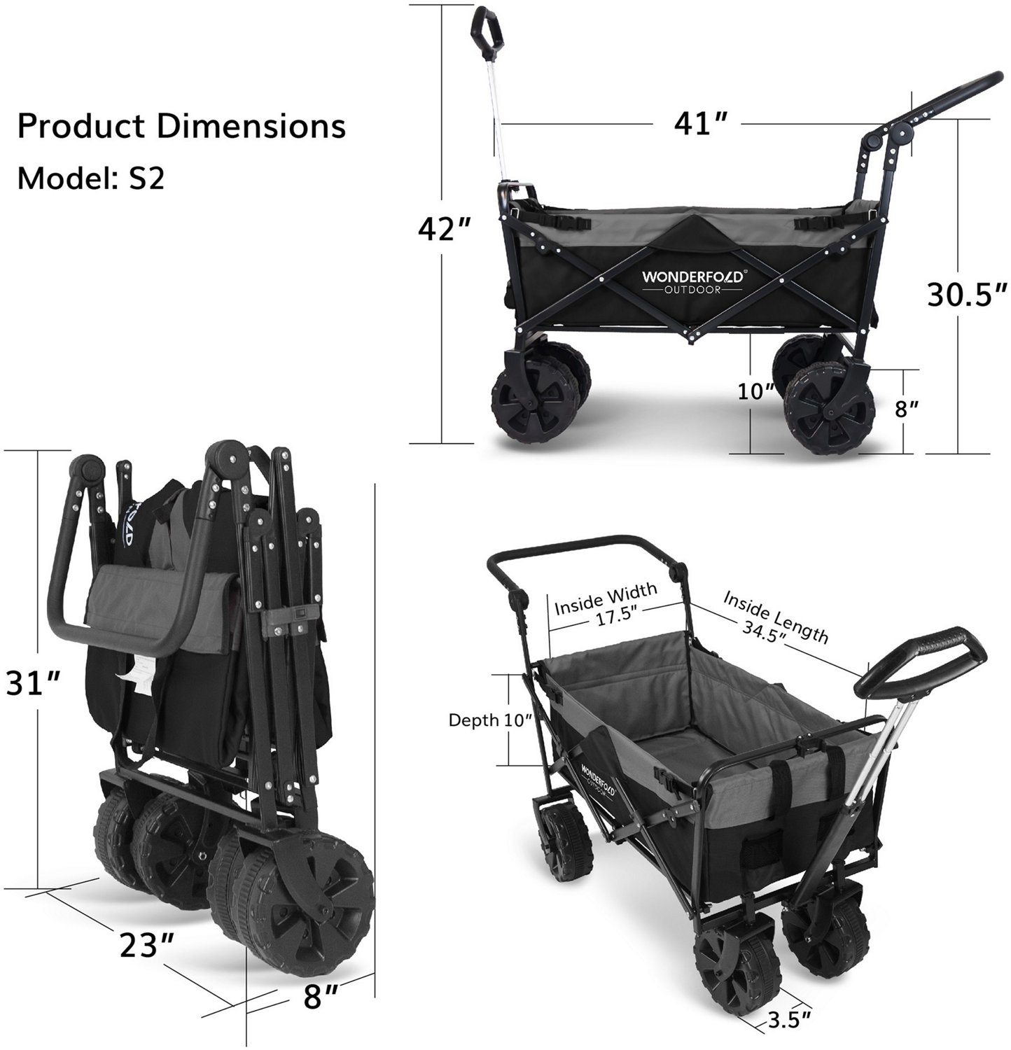 Wonderfold Wagon Push and Pull Beach Wagon - view number 8