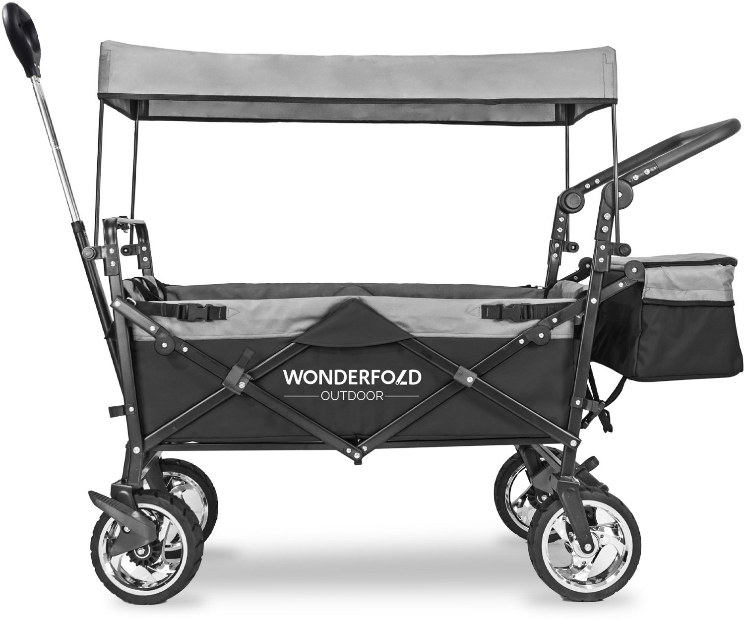 Wonderfold Wagon Push and Pull Utility Wagon with Canopy and Brakes                                                              - view number 2