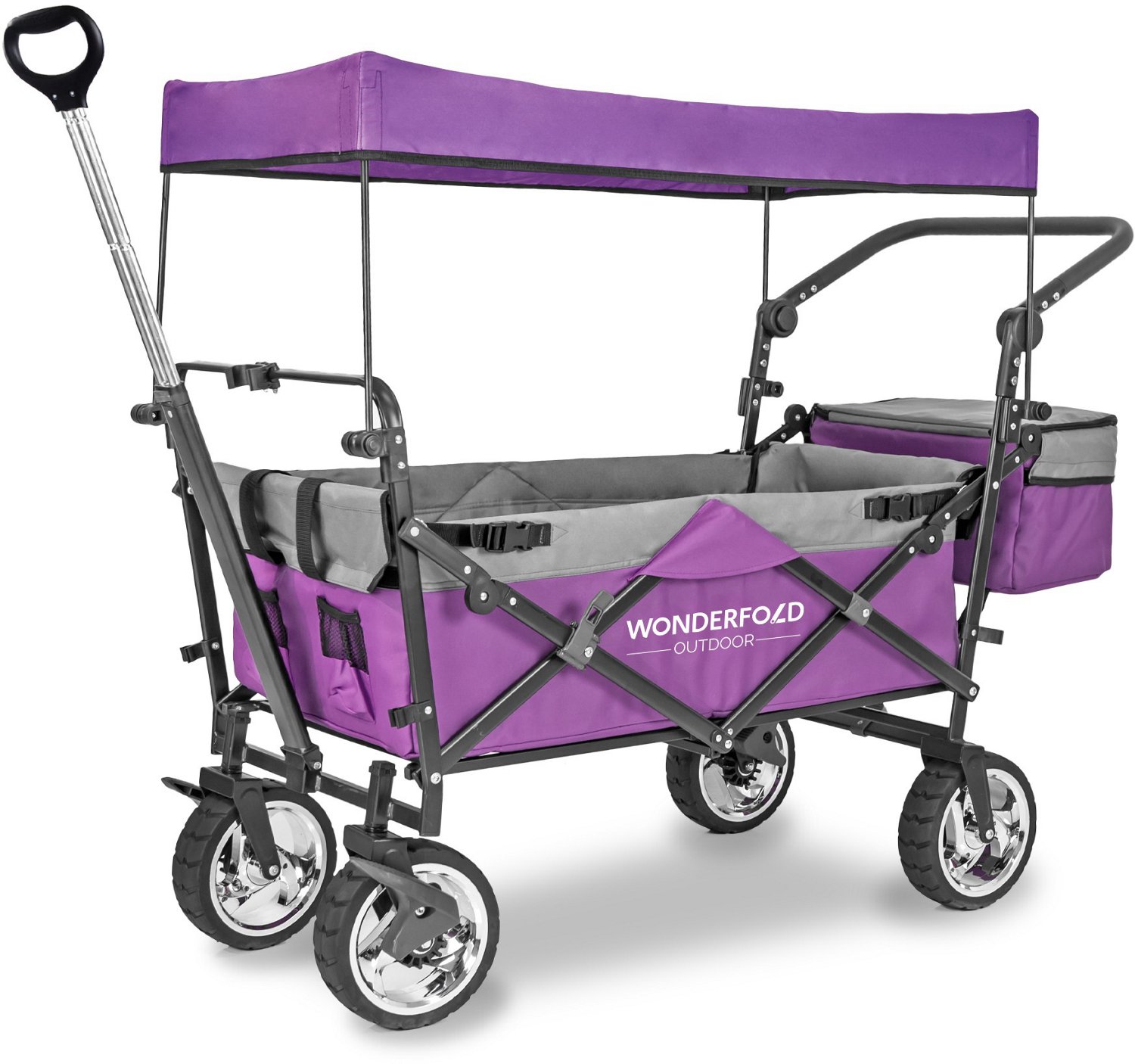 Wonderfold Wagon Push and Pull Utility Wagon with Canopy and Brakes