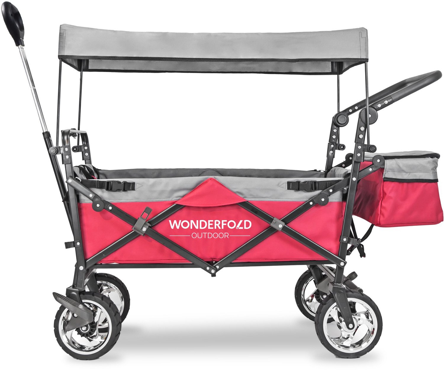 Wonderfold Wagon Push and Pull Utility Wagon with Canopy and Brakes                                                              - view number 2