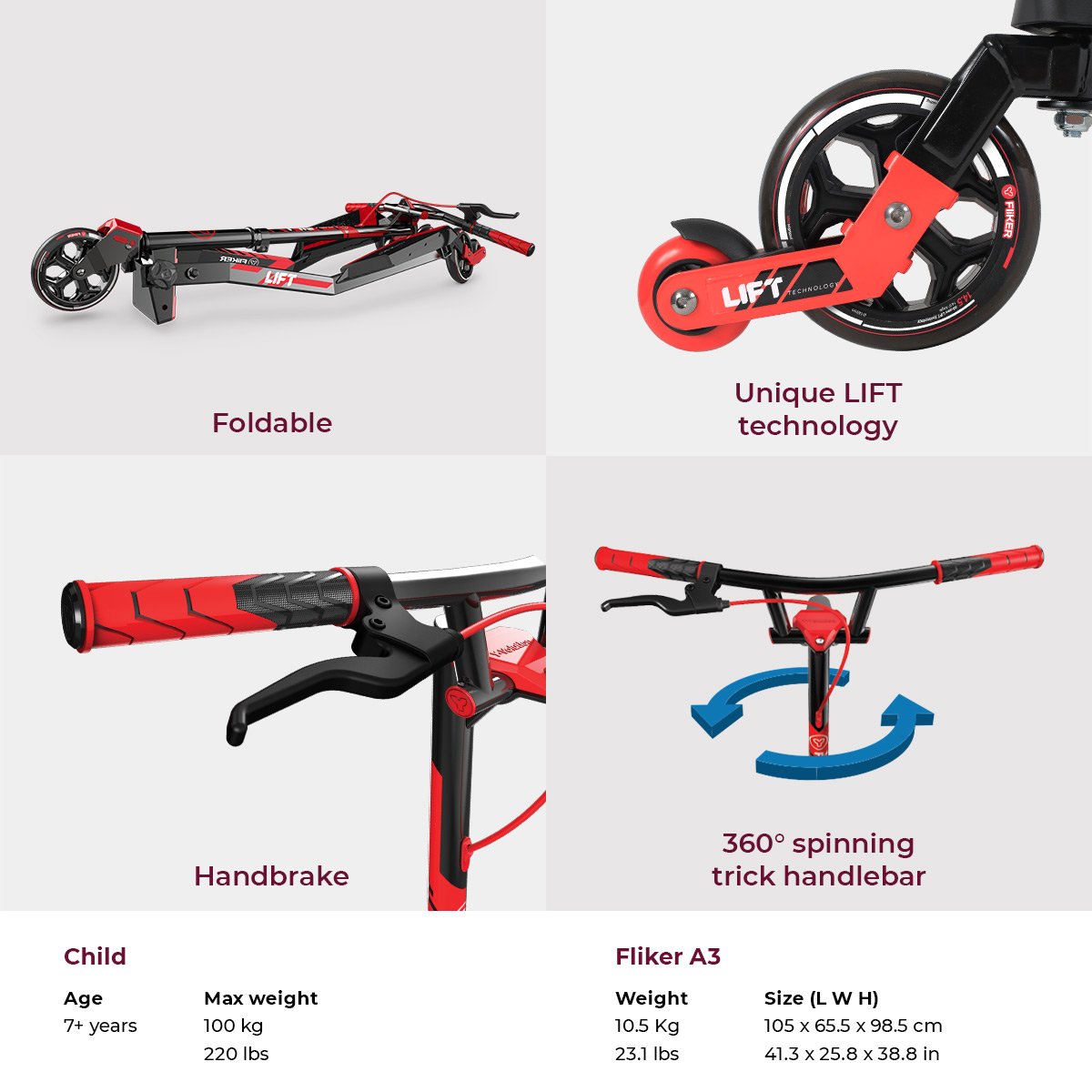 Yvolution Fliker Lift Scooter                                                                                                    - view number 3