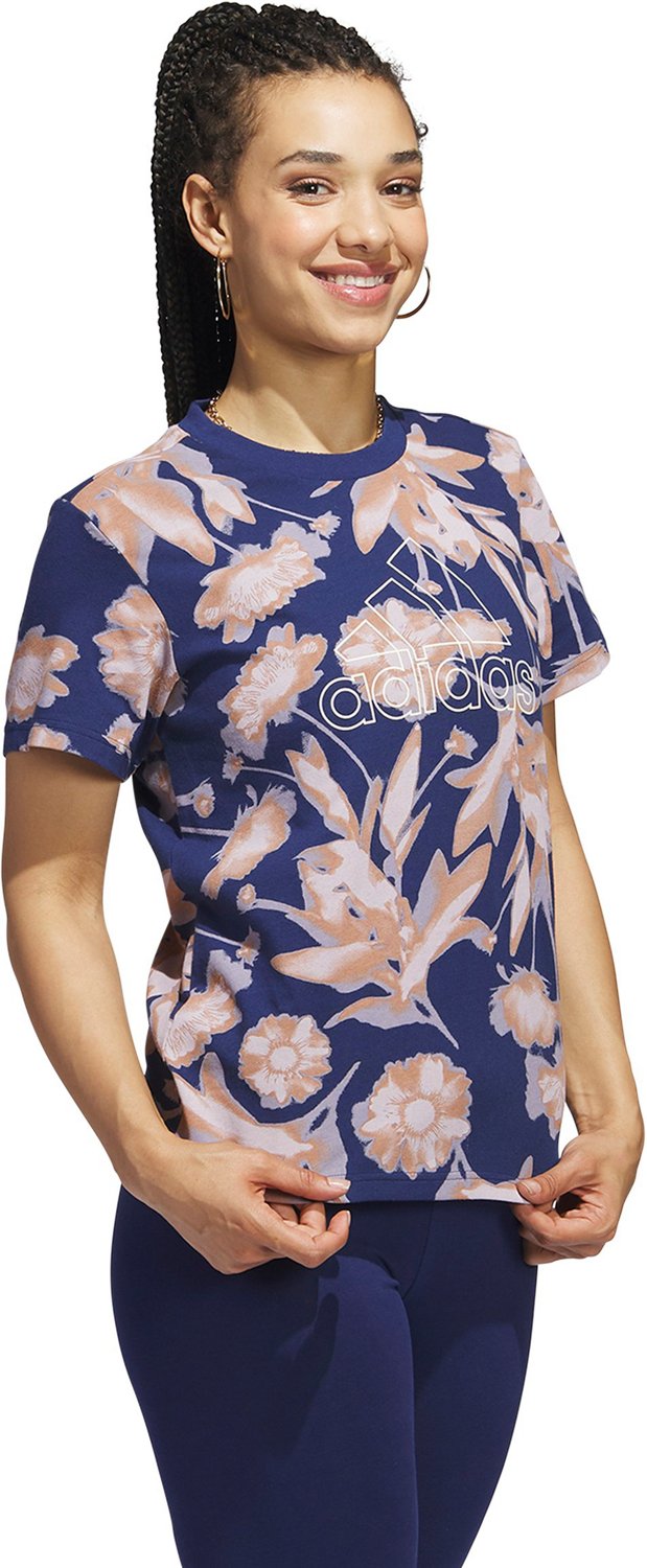 adidas Women's Bloom AOP Graphic Short Sleeve T-shirt - view number 3
