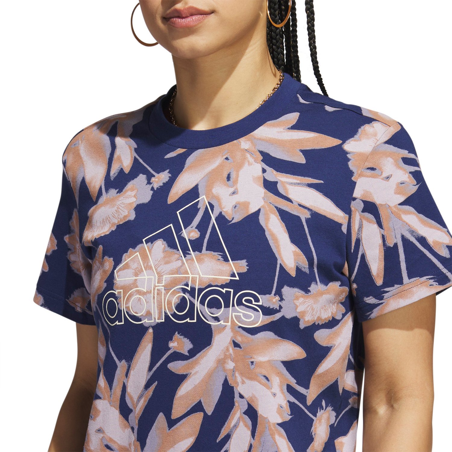 adidas Women's Bloom AOP Graphic Short Sleeve T-shirt - view number 4